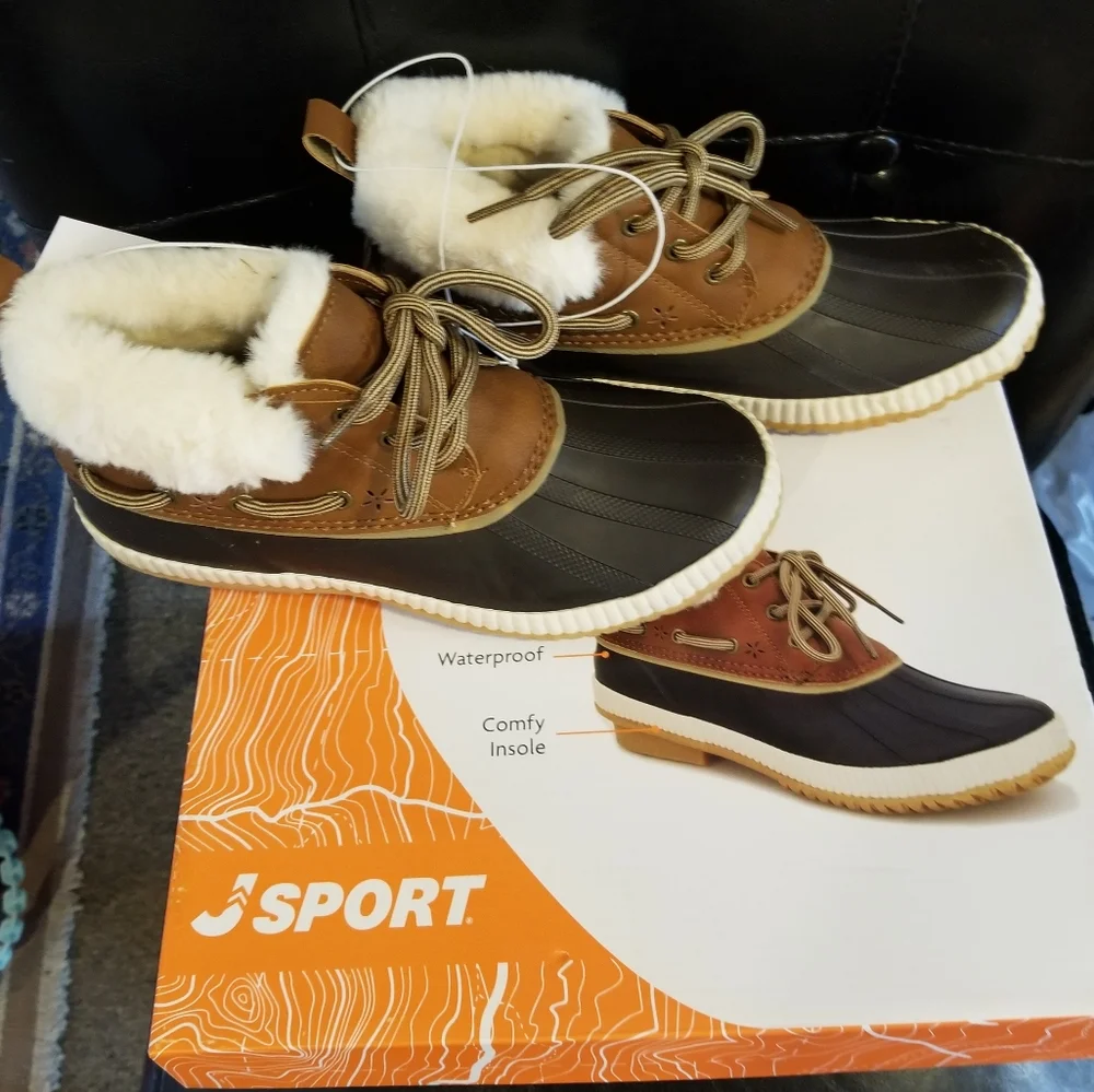 Jsport Boots Woman's Waterproof Duck Faux-fur All-weather Shoes …